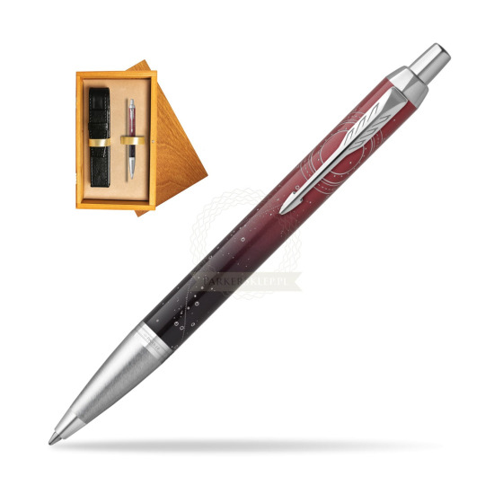 Parker IM LAST FRONTIER PORTAL CT Ballpoint Pen in single wooden box Honey Single Ecru