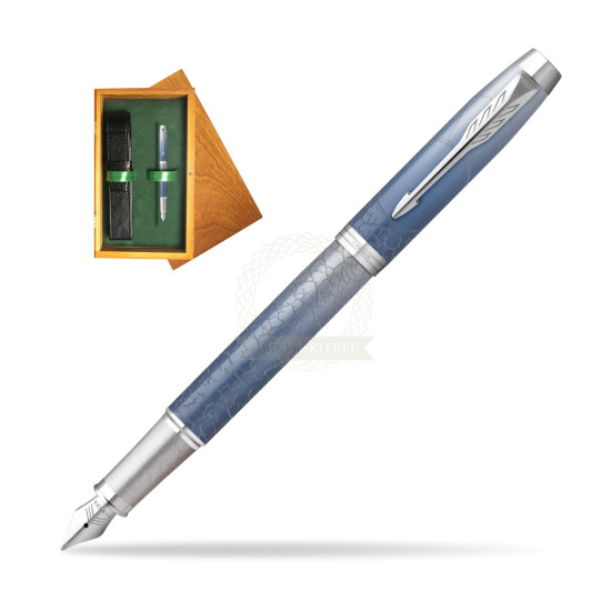Parker IM LAST FRONTIER POLAR CT Penna Stilografica in single wooden box Honey Single Green