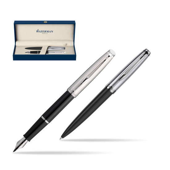 Fountain + Ballpoint Pen Gift Set Waterman Embleme Core Black