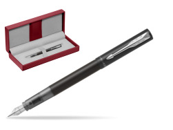 Parker Vector XL Black Fountain Pen in the red leather box