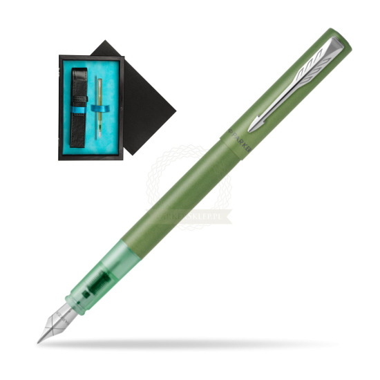 Parker Vector XL Green Penna Stilografica in single wooden box Black Single Turquoise