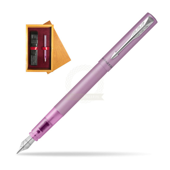 Parker Vector XL Lilac Penna Stilografica in single wooden box Honey Single Maroon