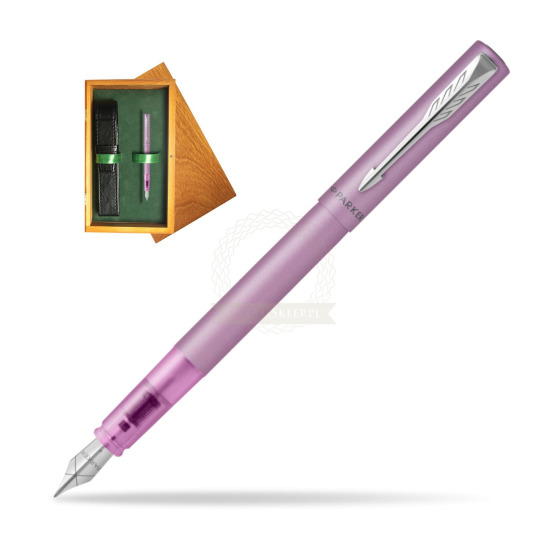 Parker Vector XL Lilac Penna Stilografica in single wooden box Honey Single Green