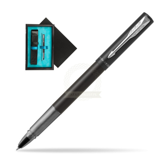 Parker Vector XL Black Penna Rollerball in single wooden box Black Single Turquoise