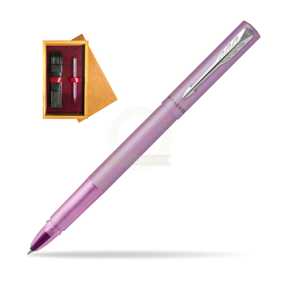 Parker Vector XL Lilac Rollerball Pen in single wooden box Honey Single Maroon