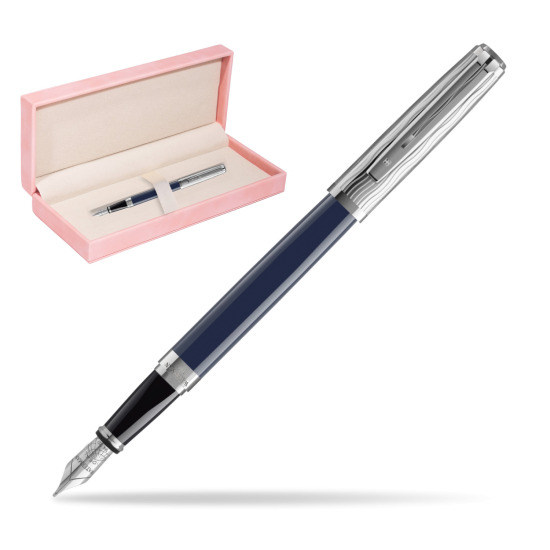 Waterman EXCEPTION L'ESSENCE DU BLUE CT Fountain pen in suede box pink