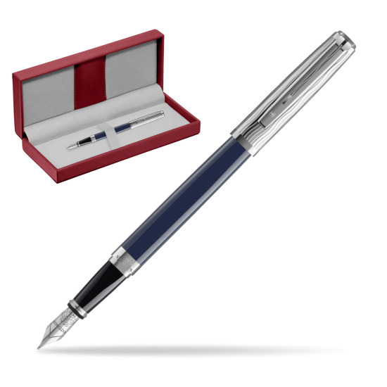 Waterman EXCEPTION L'ESSENCE DU BLUE CT Fountain pen in the red leather box