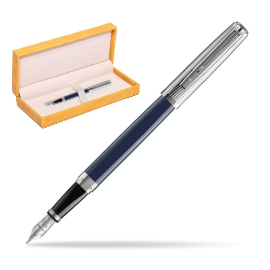Waterman EXCEPTION L'ESSENCE DU BLUE CT Fountain pen in suede box yellow