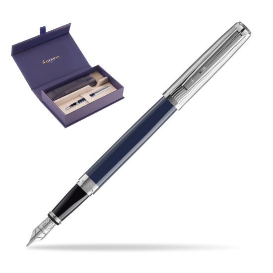 Waterman EXCEPTION L'ESSENCE DU BLUE CT Fountain pen in original Waterman box, slide-out case
