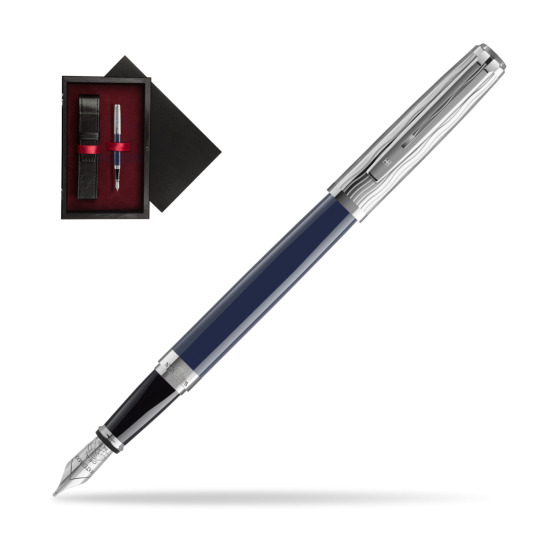 Waterman EXCEPTION L'ESSENCE DU BLUE CT Fountain pen in single wooden box Black Single Maroon