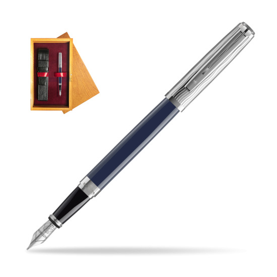 Waterman EXCEPTION L'ESSENCE DU BLUE CT Fountain pen in single wooden box Honey Single Maroon