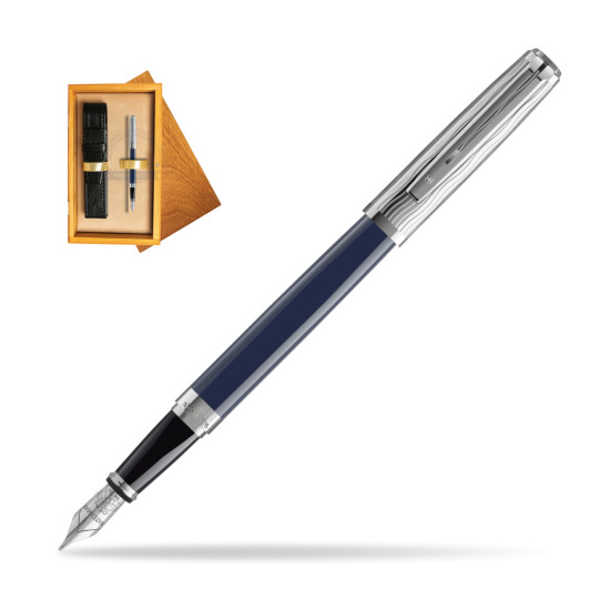 Waterman EXCEPTION L'ESSENCE DU BLUE CT Fountain pen in single wooden box Honey Single Ecru