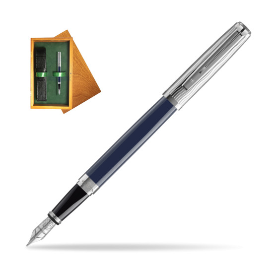 Waterman EXCEPTION L'ESSENCE DU BLUE CT Fountain pen in single wooden box Honey Single Green