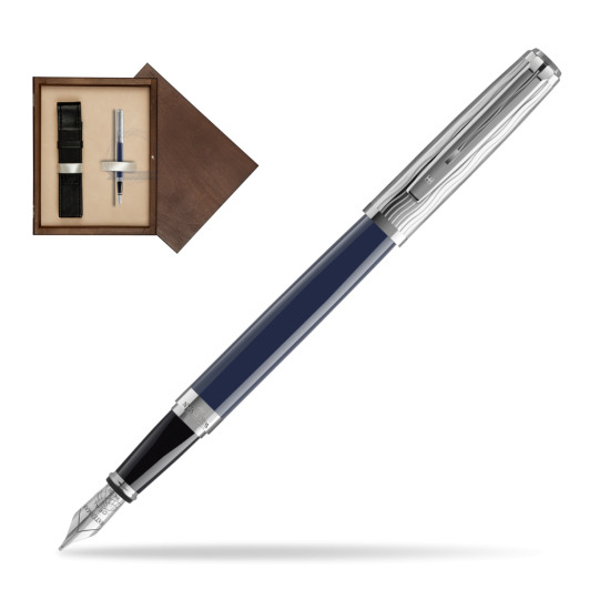 Waterman EXCEPTION L'ESSENCE DU BLUE CT Fountain pen in single wooden box Wenge Single Ecru