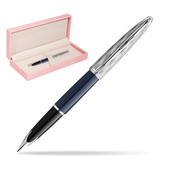 Waterman CARÈNE L'ESSENCE DU BLUE CT Fountain pen in suede box pink