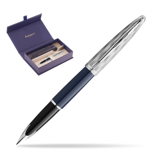 Waterman CARÈNE L'ESSENCE DU BLUE CT Fountain pen in original Waterman box, slide-out case