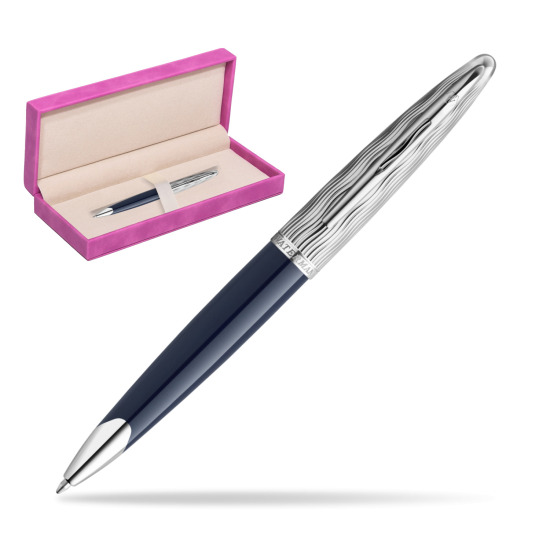 Waterman CARÈNE L'ESSENCE DU BLUE CT Ballpoint pen in suede box fuchsia