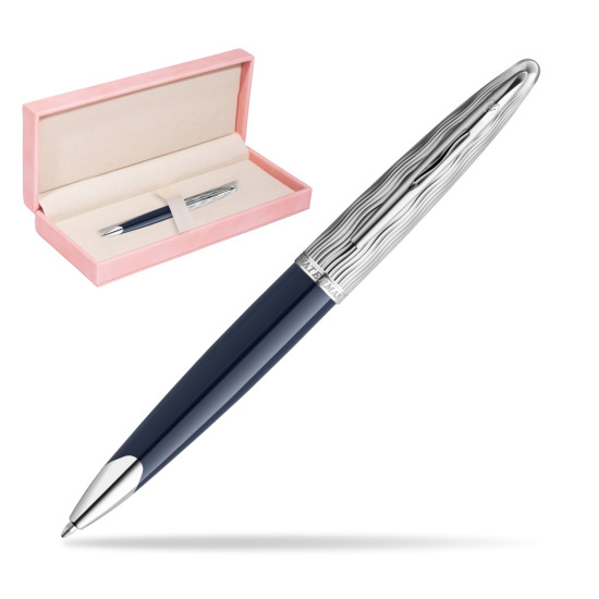 Waterman CARÈNE L'ESSENCE DU BLUE CT Ballpoint pen in suede box pink