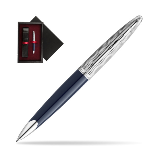Waterman CARÈNE L'ESSENCE DU BLUE CT Ballpoint pen in single wooden box Black Single Maroon