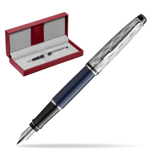 Waterman EXPERT L'ESSENCE DU BLUE CT Fountain pen in the red leather box