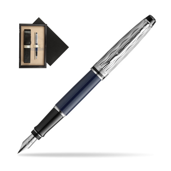 Waterman EXPERT L'ESSENCE DU BLUE CT Fountain pen in single wooden box Wenge Single Ecru