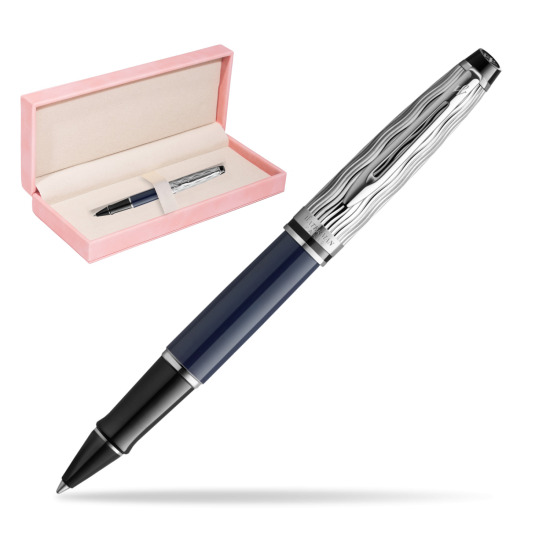 Waterman EXPERT L'ESSENCE DU BLUE CT Rollerball pen in suede box pink
