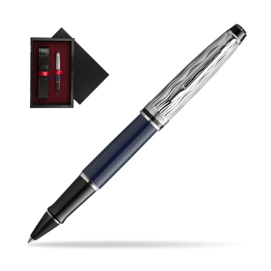 Waterman EXPERT L'ESSENCE DU BLUE CT Rollerball pen in single wooden box Black Single Maroon