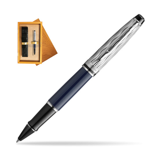 Waterman EXPERT L'ESSENCE DU BLUE CT Rollerball pen in single wooden box Honey Single Ecru