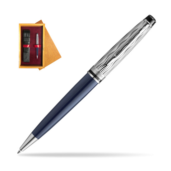 Waterman Expert L'ESSENCE DU BLUE CT Ball point in single wooden box Honey Single Maroon