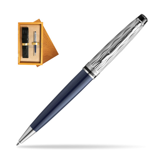 Waterman Expert L'ESSENCE DU BLUE CT Ball point in single wooden box Honey Single Ecru