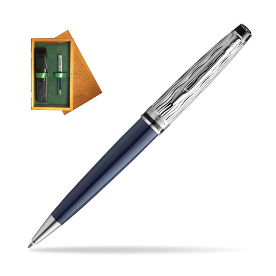 Waterman Expert L'ESSENCE DU BLUE CT Ball point in single wooden box Honey Single Green