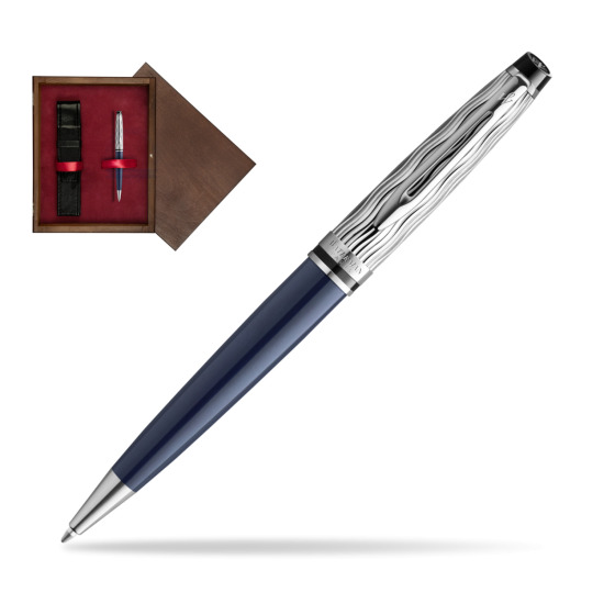 Waterman Expert L'ESSENCE DU BLUE CT Ball point in single wooden box Wenge Single Maroon