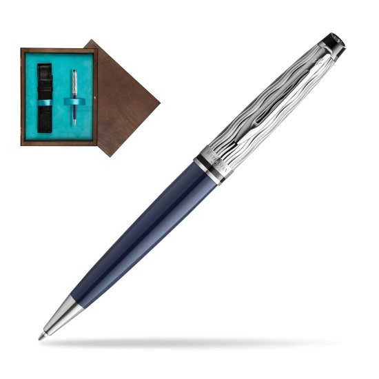Waterman Expert L'ESSENCE DU BLUE CT Ball point in single wooden box Wenge Single Turquoise 