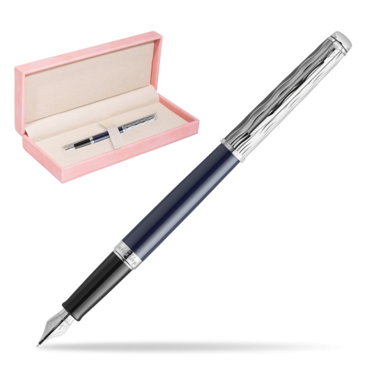 Waterman HÉMISPHÈRE L'ESSENCE DU BLUE CT Fountain Pen in suede box pink