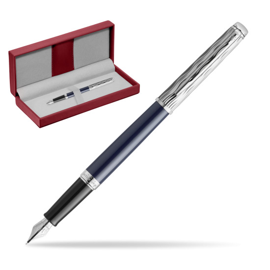 Waterman HÉMISPHÈRE L'ESSENCE DU BLUE CT Fountain Pen in the red leather box