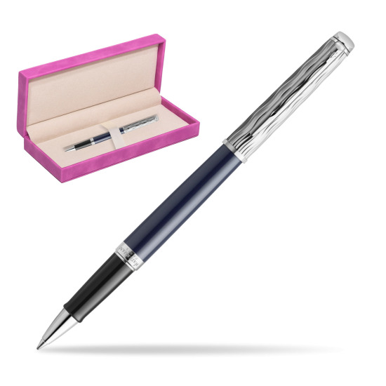Waterman HÉMISPHÈRE L'ESSENCE DU BLUE CT Rollerball pen in suede box fuchsia