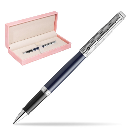 Waterman HÉMISPHÈRE L'ESSENCE DU BLUE CT Rollerball pen in suede box pink