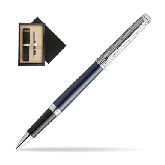 Waterman HÉMISPHÈRE L'ESSENCE DU BLUE CT Rollerball pen in single wooden box Wenge Single Ecru