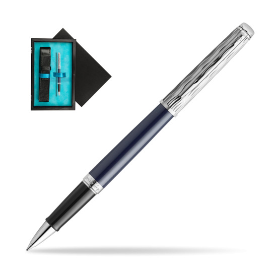 Waterman HÉMISPHÈRE L'ESSENCE DU BLUE CT Rollerball pen in single wooden box Black Single Turquoise