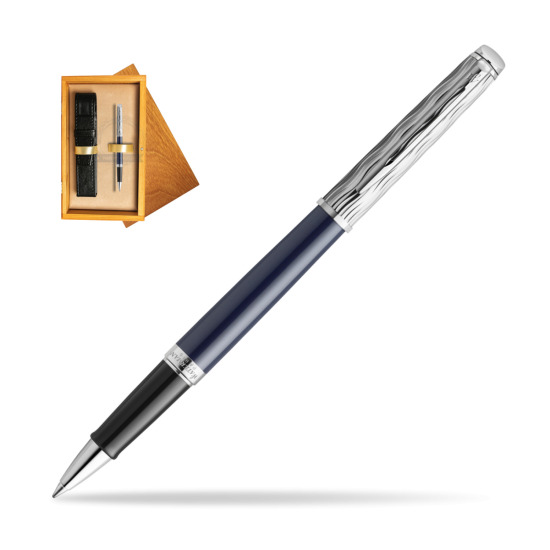 Waterman HÉMISPHÈRE L'ESSENCE DU BLUE CT Rollerball pen in single wooden box Honey Single Ecru