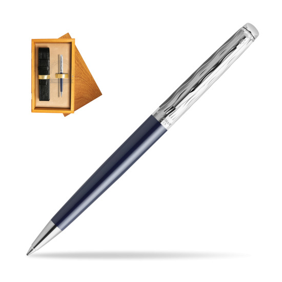 Waterman HÉMISPHÈRE L'ESSENCE DU BLUE CT Ballpoint pen in single wooden box Honey Single Ecru