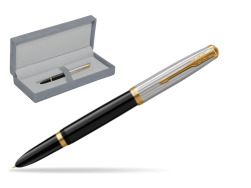 Parker 51 PREMIUM BLACK GT Penna Stilografica in suede box grey