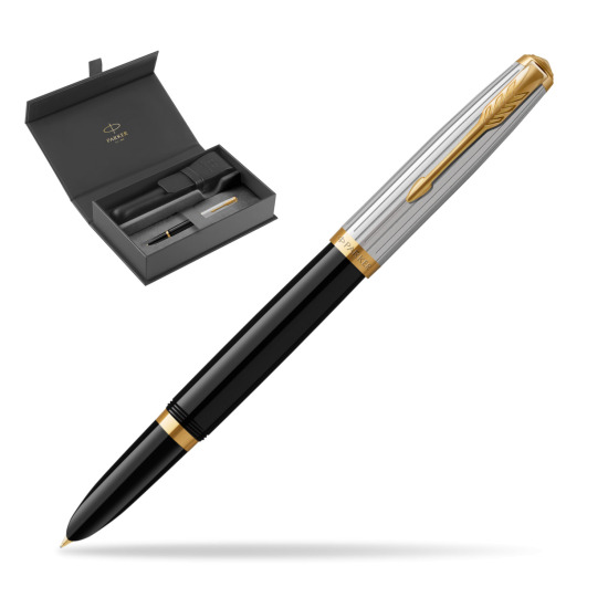 Parker 51 PREMIUM BLACK GT Penna Stilografica in original Parker box, closed case
