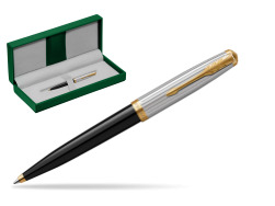 Parker 51 PREMIUM BLACK GT Ballpoint Pen in the green leather box