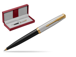 Parker 51 PREMIUM BLACK GT Ballpoint Pen in the red leather box