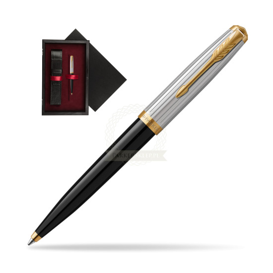 Parker 51 PREMIUM BLACK GT Penna a Sfera in single wooden box Black Single Maroon