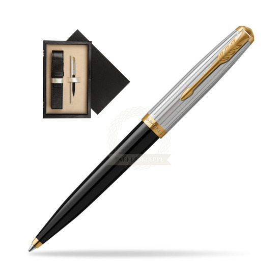 Parker 51 PREMIUM BLACK GT Penna a Sfera in single wooden box Wenge Single Ecru
