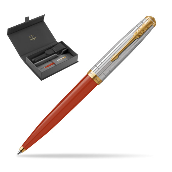 Parker 51 PREMIUM REGE RED GT Penna a Sfera in original Parker box, closed case