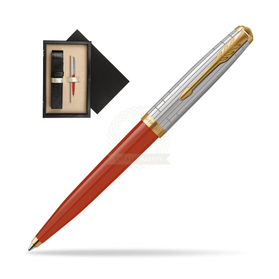 Parker 51 PREMIUM REGE RED GT Penna a Sfera in single wooden box Wenge Single Ecru