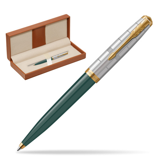 Parker 51 PREMIUM FOREST GREEN GT Penna a Sfera  in classic box brown